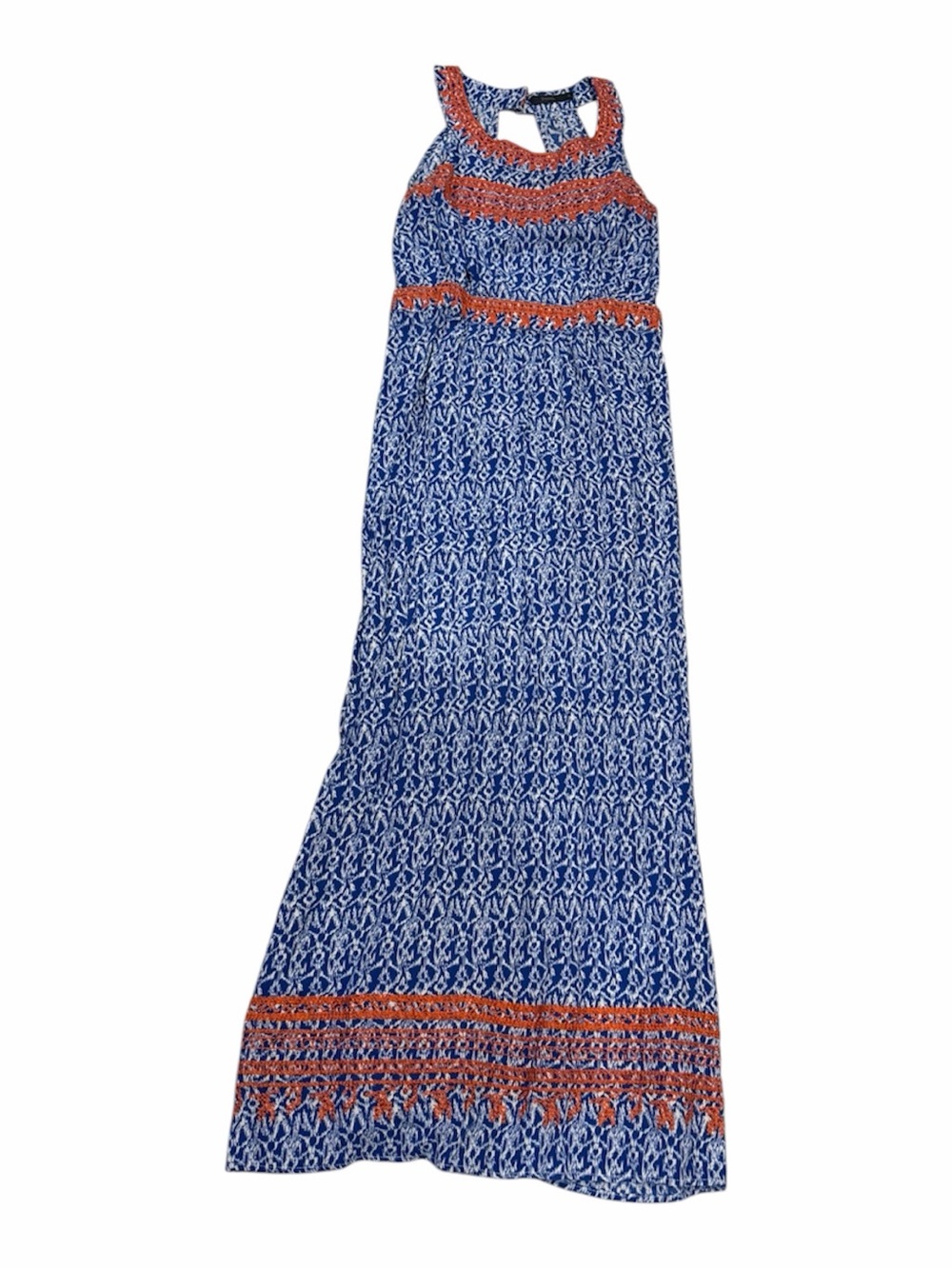 THML Blue Maxi Skirt with Orange Trim size S